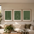 Tūāpapa Prints - Te Papanui Green | Digital 3 Piece Art Set