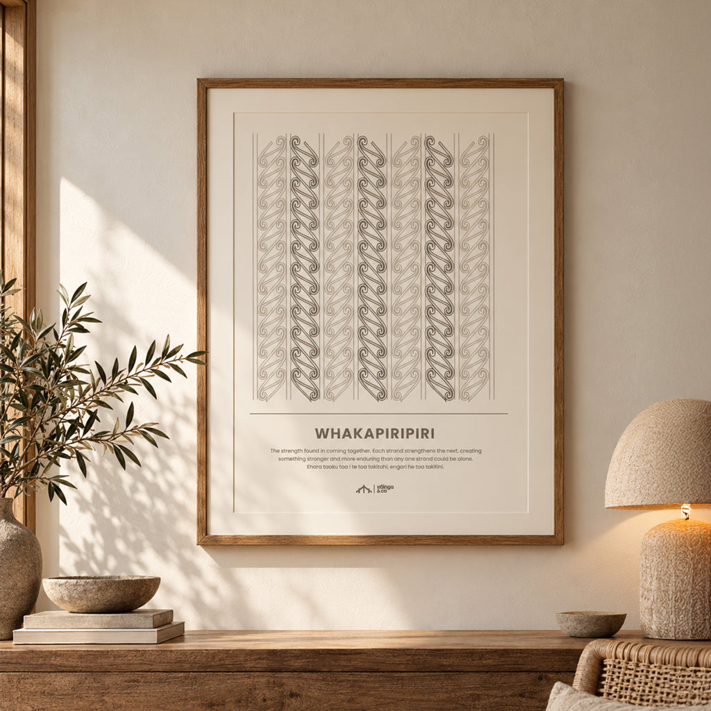 Tūāpapa Prints - Kapua Grey | Digital 3 Piece Art Set